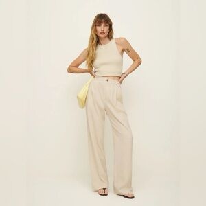 Reformation Mason Pant in Oyster